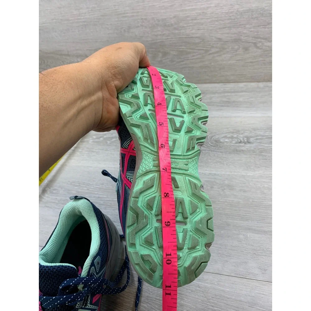 ASICS Gel-Venture 8 Women's Trail Running Shoes Navy Pink Mint 7.5 Wide